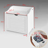 SoBuy FSR40-W Wasmand mit Deksel - Badkamerkast - Opbergkast - Wit