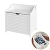SoBuy FSR40-W Wasmand mit Deksel - Badkamerkast - Opbergkast - Wit
