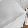 SoBuy FSR40-W Wasmand mit Deksel - Badkamerkast - Opbergkast - Wit
