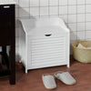 SoBuy FSR40-W Wasmand mit Deksel - Badkamerkast - Opbergkast - Wit