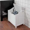 SoBuy FSR40-W Wasmand mit Deksel - Badkamerkast - Opbergkast - Wit