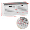 Pre-order SoBuy FSR62-W Schoenenbank Schoenenrek Zitcommode Zitbank Zitkist Kipper