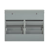 SoBuy FSR79-HG Schoenenkast met 4 Kleppen, Schoenenrek voor de Hal, Schoenenmeubel, Opslag tot 16 Paar, voor Gang en Entree, 105x24x83 cm, Grijs