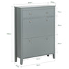 SoBuy FSR89-HG Smalle Schoenenkast met Lade – 25 cm Diep, 2 Kleppen, Grijs