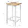 SoBuy FST29-WNx2 Set van 2 Stoelen Houten Stoel Eetkamerstoel Keukenstoel Kruk