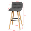 SoBuy FST50-DG x2 Barkruk set van 2 | Counter Stool Barkrukken Counter Stool met rugkruk donkergrijs