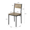 SoBuy 3- Delige Set Eettafel met 4 Krukken - Tafelset en 4 Stoelen - Industriële Stijl - voor Keuken Eetkamer Woonkamer, OGT28-N + FST72-Nx4