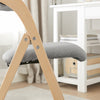 Pre-order SoBuy FST92-N Opvouwbare Stoel met Gevuld Hout, Ergonomisch Ontwerp – Compacte Keuken- en Bureaustoel voor Eetkamer of Woonkamer, Perfect voor Kleine Ruimtes, Lichtgrijs