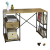 SoBuy FWT61-N Computerbureau studietafel met lade en 4 planken metalen frame, industriële stijl