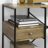 SoBuy FWT61-N Computerbureau studietafel met lade en 4 planken metalen frame, industriële stijl