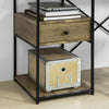SoBuy FWT61-N Computerbureau studietafel met lade en 4 planken metalen frame, industriële stijl
