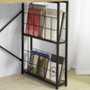 SoBuy FWT61-N Computerbureau studietafel met lade en 4 planken metalen frame, industriële stijl