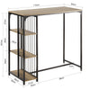 SoBuy FWT84-PF Hoge Bar Hoge Tafel Eettafel Bistrotafel met 3 Planken
