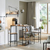 SoBuy FWT84-PF Hoge Bar Hoge Tafel Eettafel Bistrotafel met 3 Planken