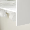 Pre-order SoBuy KCR09-W Bordenrek voor wandmontage Wandgemonteerd Borden Opbergkast Kruidenrek Keuken Opbergrek - met 1 Extra Plank en 7 Haken