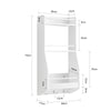 SoBuy KCR12-W Hangplank Plank Wandopslag Kruidenrek Keuken Opslag Badkamer Plank met Drie Haken 38x17x75 cm