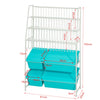 SoBuy KMB07-B Boekenplank voor Kinderen Kinderplank Kinderen Opbergvak - Wit/Blauw