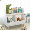 SoBuy KMB19-W Kinderplank Boekenrek Opbergvak voor Kinderen Kinderboekenkas