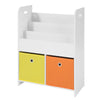Pre-order SoBuy KMB27-W Kinderboekenkast Boekenrek met 3 Opbergvakken en 2 Stoffen Dozen Speelgoedplank