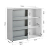 SoBuy KMB33-W Kinderplank Dressoir voor Kinderkamer met Schuifdeur Speelgoedplank