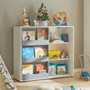 SoBuy KMB33-W Kinderplank Dressoir voor Kinderkamer met Schuifdeur Speelgoedplank