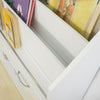 SoBuy KMB39-W Kinderboekenkast Boekenplank Boekenplank voor boeken en speelgoed met 2 lades