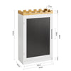 SoBuy KMB43-W Kindercommode Kinderkamerplank met schoolbord Boekenkast Speelgoedplank