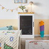 SoBuy KMB43-W Kindercommode Kinderkamerplank met schoolbord Boekenkast Speelgoedplank