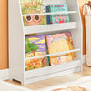 SoBuy KMB45-W Kinderplank, Boekenplank Opbergplank met 4 Planken voor Boeken en Decoratie