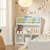 SoBuy KMB57-W Kinderboekenkast, Kinderboekenplank, Speelgoedplank, Boekenplank voor Kinderen, Opbergkast voor Boeken en Speelgoed, Opbergplank
