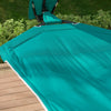 SoBuy OGS51-TB Ligbed Tuinhangmat met Standaard Parasol Ligstoel Hangbed Zonneluifel Hangstoel