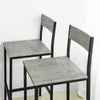 SoBuy OGT14-HG Bartafelset 5-delige Bartafel Tafel met 4 Krukken Tuinset Eettafel Bistrotafel met 4 Stoelen - Cementeffect