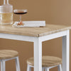 SoBuy OGT22-WN Tafelset + 4 Barkrukken Bistro Bartafelset + 4 Barkrukken met Voetenbank Hoge Tafel Keuken Hoge Tafel