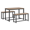 SoBuy OGT25-N eettafel en banken set, 3 delige set, keukentafel set met 2 banken