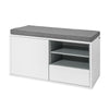 SoBuy FSR37-W Schoenenbank Schoenenrek Schoenenkast Bed Bank met Zitkussen Wit