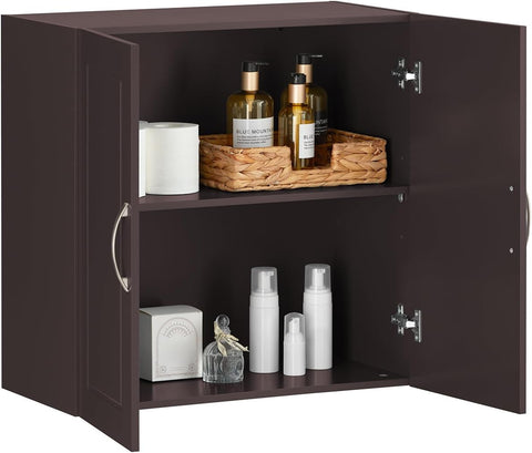 SoBuy FRG231-BR Badkamerkast Hangend - Medicijnkast - Cosmetica - badkamerkast hangend - Hangkast voor de Badkamer