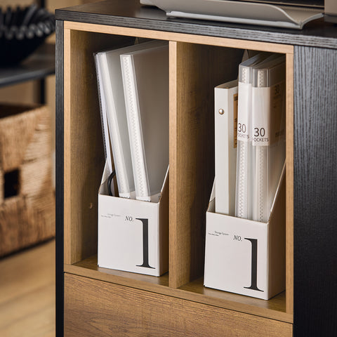 SoBuy ASK01-PF Bureaubox, rolprinterhouder, organizer, mobiele desktop, met laden en vakken, opbergkast, kantoor, 60 x 40 x 75 cm