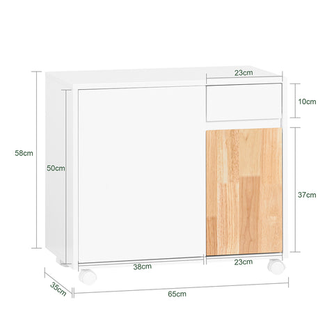 SoBuy ASK04-WN Printertafel Bijzettafel Nachtkastje