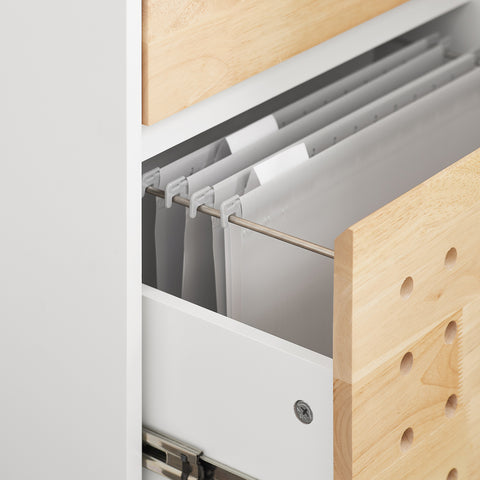 SoBuy ASK06-WN Bureaukast met wieltjes, bureau-organizer, opbergkast, kantoor, met laden, 45 x 45 x 59 cm, wit