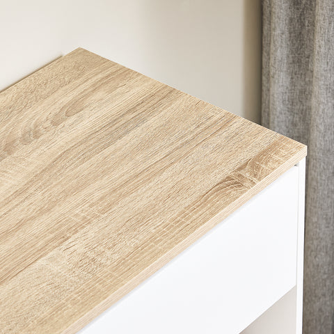 SoBuy ASK10-WN Kantoorlade op wielen, rollende printerstandaard, bureau-organizer