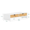 SoBuy BBF02-WN Monitorstandaard, monitorverhoging, monitorstandaard met 2 laden