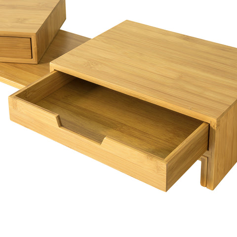 SoBuy BBF04-N Design Monitorstandaard Monitorverhoger voor 2 Monitor Notebookstandaard