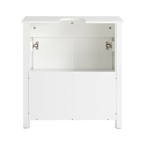 SoBuy BZR101-W Wastafel Onderkast - Wastafelmeubel - Badkamerkast - Badkamer Onderkast - Opbergkast - Opbergplank