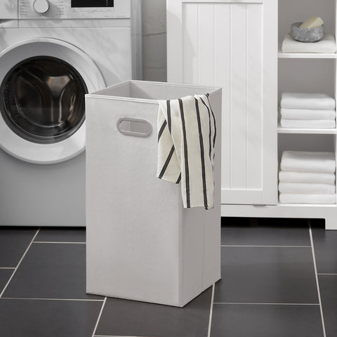 SoBuy BZR104-W Badkamer Kolomkast - Badkamerkast - Hoge Kast - Staande Kolomkast  met 2 Deuren en 2 Lades