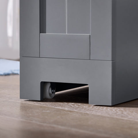 SoBuy BZR106-DG Lage Kast,  Badkamer Kast,  Toiletkast, Badkamertrolley met 1 Lade, 1 Deur en 3 Planken