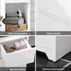 SoBuy BZR109-W Badkamer Kolomkast 30 cm Breed met 2 Deuren en Lade – Wit 30x30x170 cm