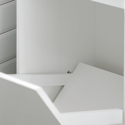 SoBuy BZR110-W Badkamerkast, Kolomkast, Lade Kast, Ladenkast, Waskast, Badkamer Halfhoge Opbergkast