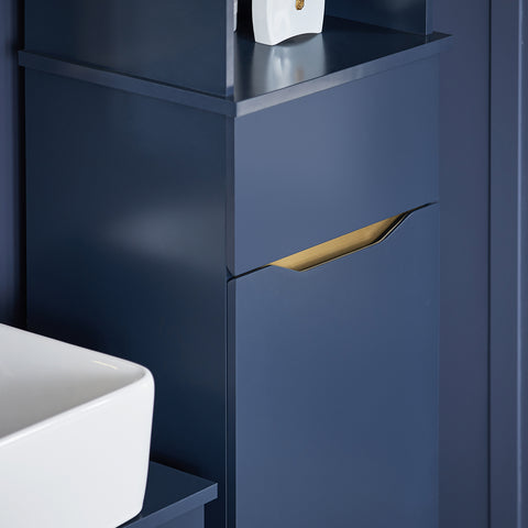 Sobuy BZR112-B Badkamer Kolomkast - Badkamerkast - Hoge Kast - Staande Kolomkast - Opbergkast Opbergplank