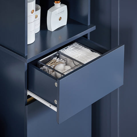 Sobuy BZR112-B Badkamer Kolomkast - Badkamerkast - Hoge Kast - Staande Kolomkast - Opbergkast Opbergplank