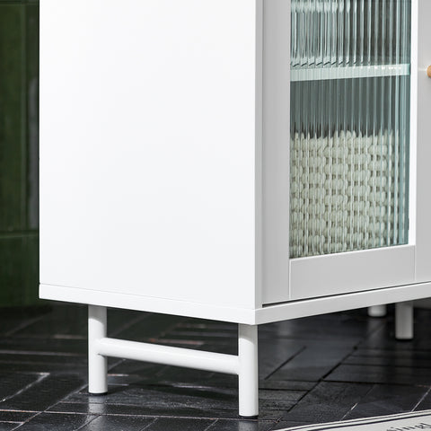 SoBuy BZR115-W Wastafel Onderkast - Wastafelmeubel - Badkamerkast - Badkamer Onderkast - Opbergkast